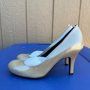 Gianni Bini “misty tan” champagne heels.  New in box.